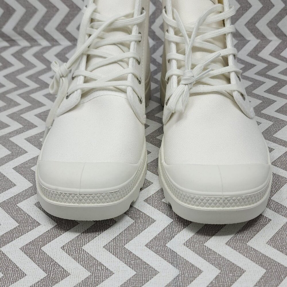 Palladium Pampa Hi Originale Canvas Boot Size 11, High Top Shoes, Star White - Picture 3 of 10